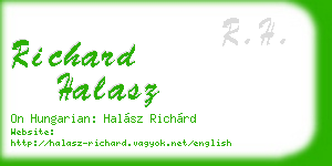 richard halasz business card